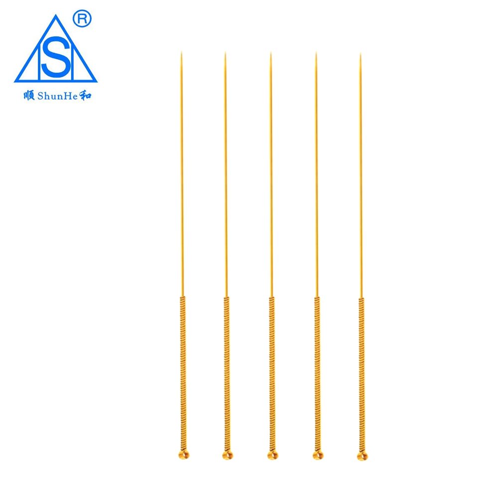 Gold Plated Acupuncture Needle without Tube Suzhou Hualun Medical