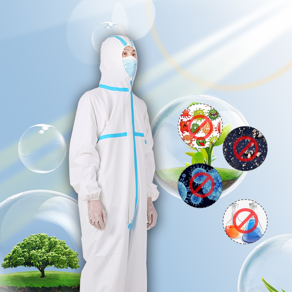 Virus protection suit disposable Anti Bacterialothing Antibacterial AntiViruses Chemical Dust